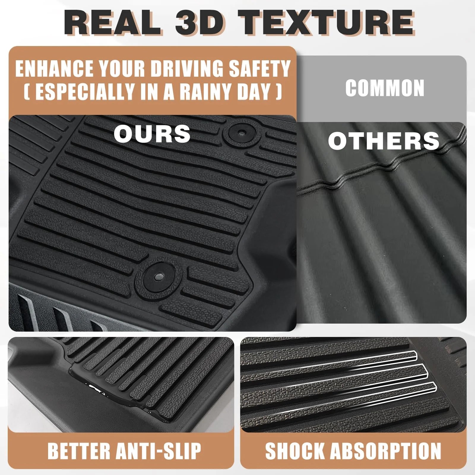 Front Rear Full Set Floor Mats U714