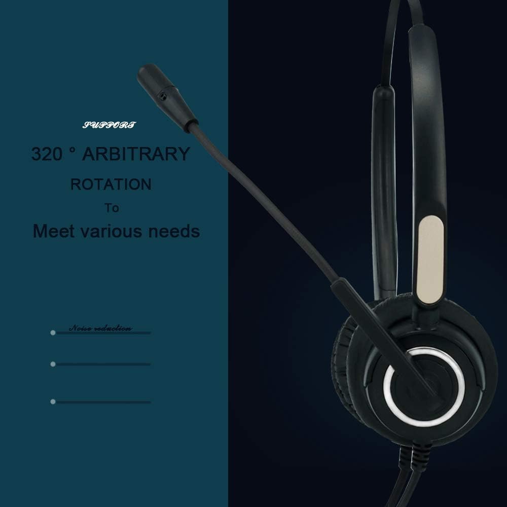 USB Computer Headset with Boom Microphone (Black) P484
