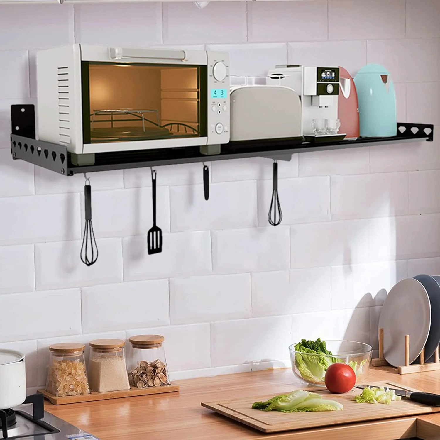 Stainless Steel Wall-Mounted Microwave Rack K64112