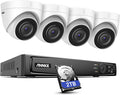 4K PoE Security Camera System with 8CH NVR, 2TB Hard Disk, 4pcs IP Cameras U838