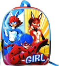 Yellow Blue Backpack with Cartoon Print V871