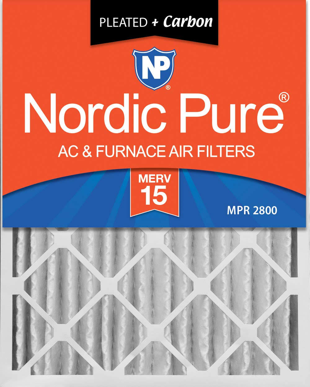 16x20x4 MERV 15 Pleated Carbon Air Filters 1 Pack U633226