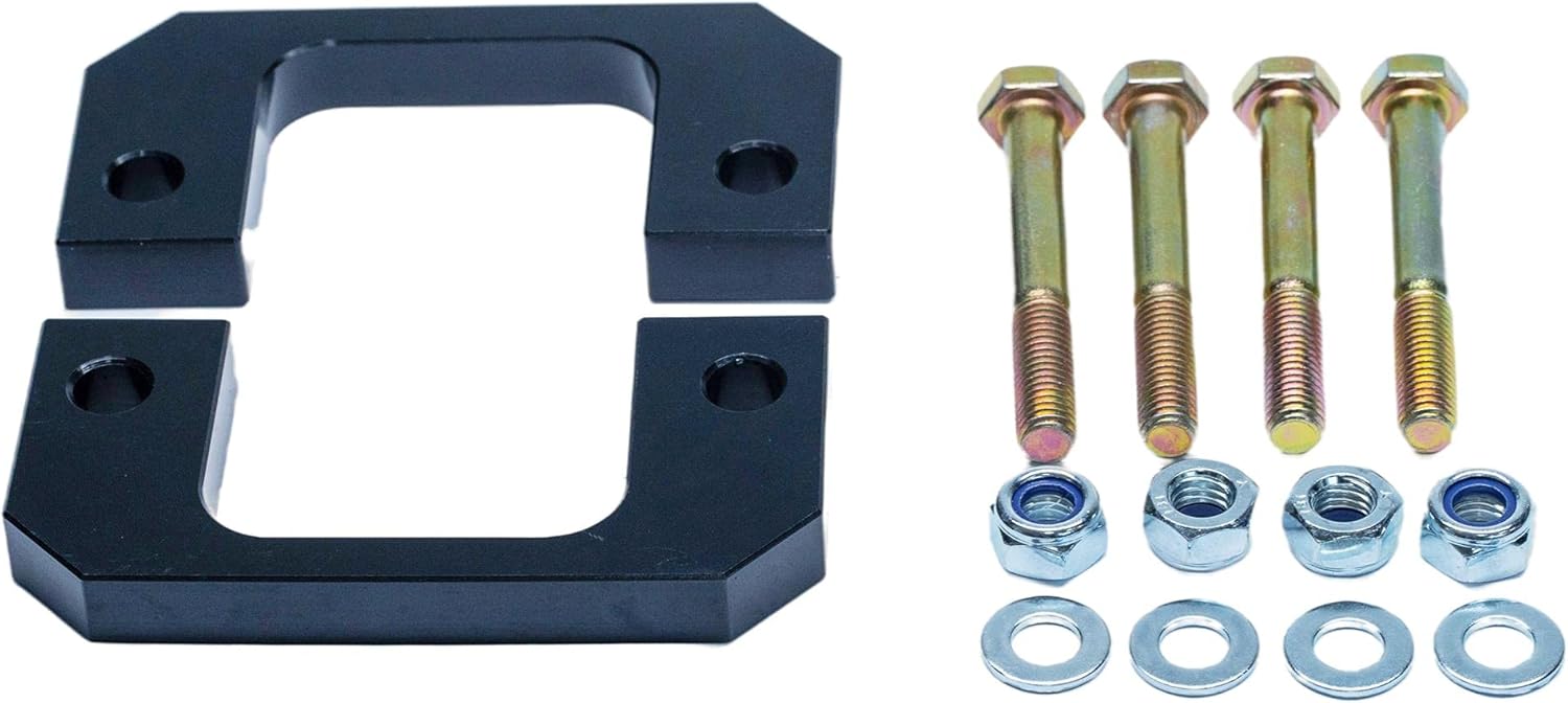 3 inch Rear Leveling Lift Kit Blocks with U Bolts Compatible with 2007-2021 Chevy Silverado Sierra GMC 1500 2WD 4WD Pack of 2 I1832
