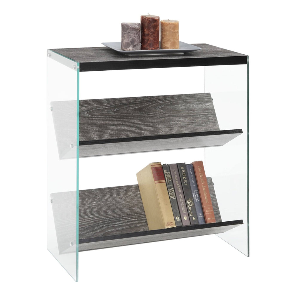 Glass/Wood Bookcase M4499