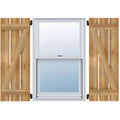 Board-n-Batten Shutters with Z-Bar, Rough Sawn Western Red Cedar G632132