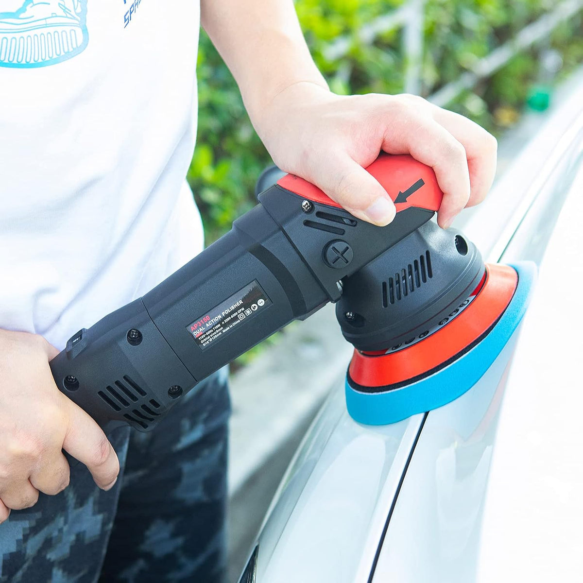 5 inch Dual Action Random Orbital Car Polisher with 9pcs Detailing Kit J218644