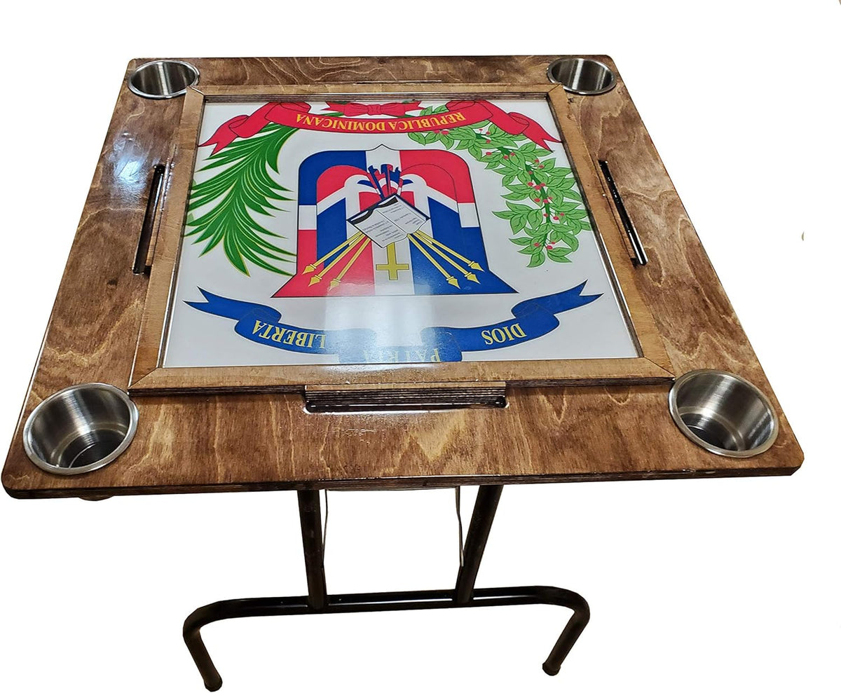 Mesa de Domino con Escudo Dominicano Z146