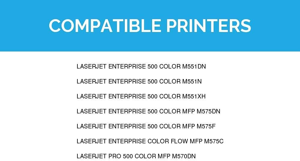 5-Pack Remanufactured Toner Cartridge Replacements for HP 507A & 507X High Yield (2 Black, 1 Cyan, 1 Magenta, 1 Yellow) Y571399
