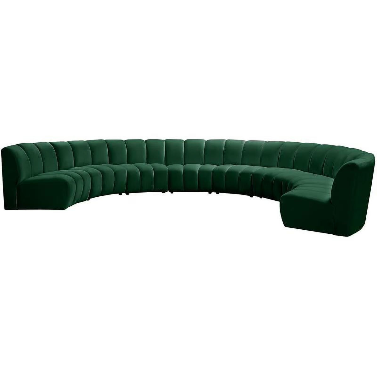 Green Velvet Modular Sectional F46067