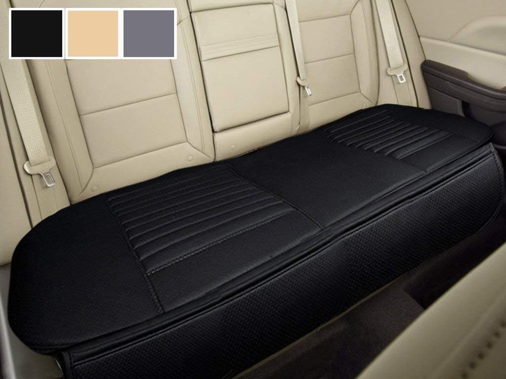 Gray PU Leather Rear Car Seat Cover Cushion Pad Mat 58.3 x 18.9inch V114