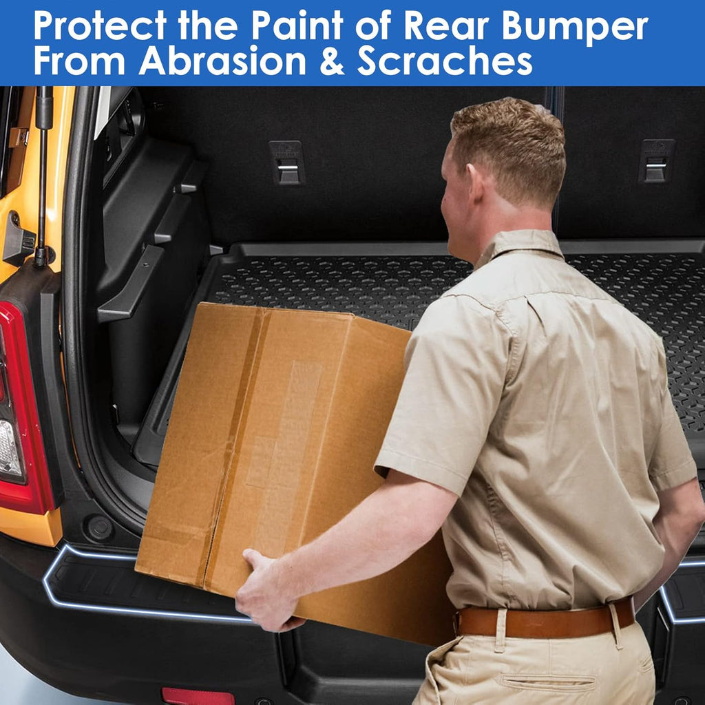 Black Scratch Resistant Car Bumper Guard Pack of 2 D7965