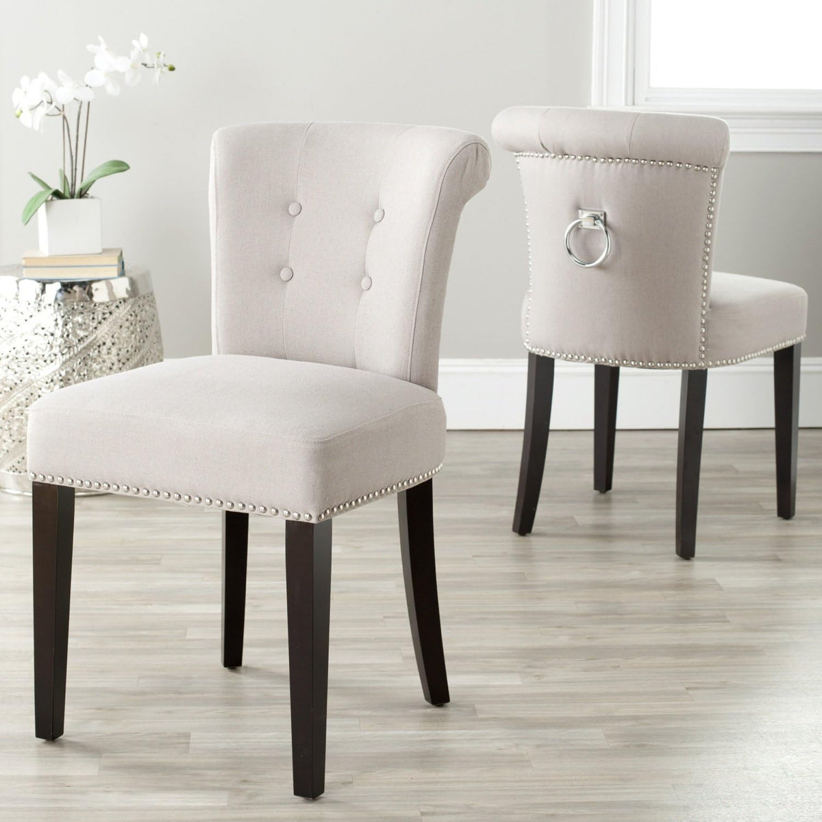 Charcoal Linen Dining Chair (Set of 2) M268295