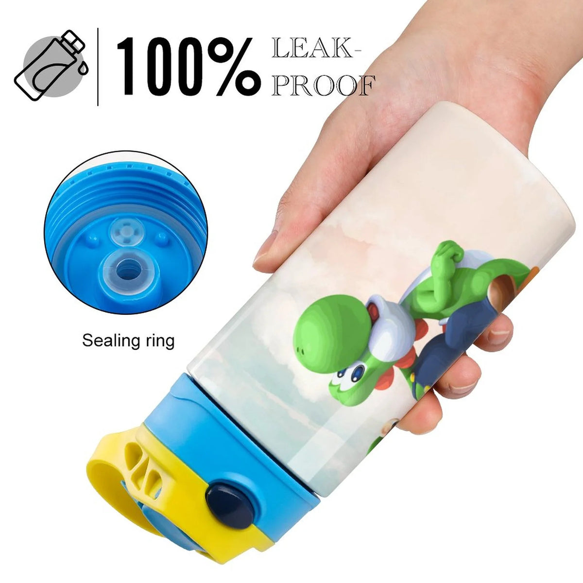 Insulated Water Bottle with Straw Stainless Steel Cup W847