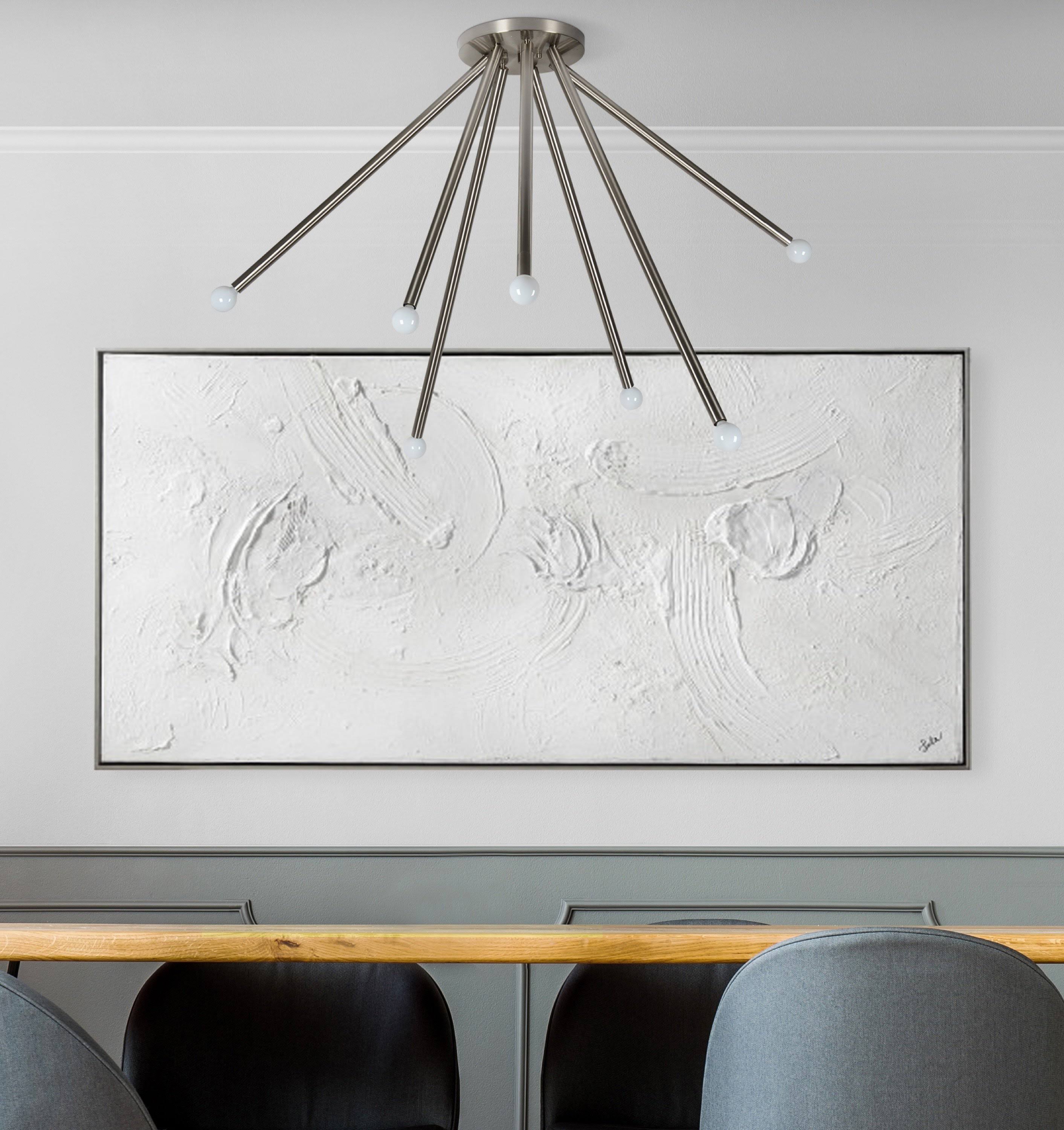 Satin Nickel Ceiling Fixture C7973