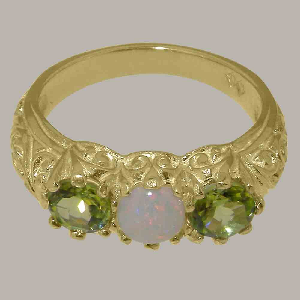 14k Yellow Gold Opal & Peridot Ring I423183