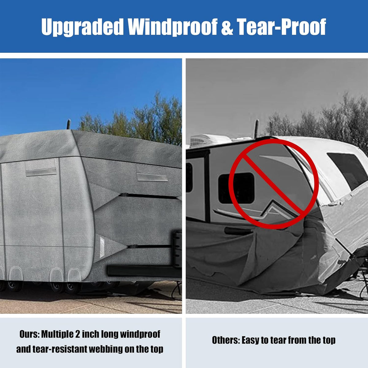 6 Layers Windproof Anti-Scratch UV Resistant RV Cover B139