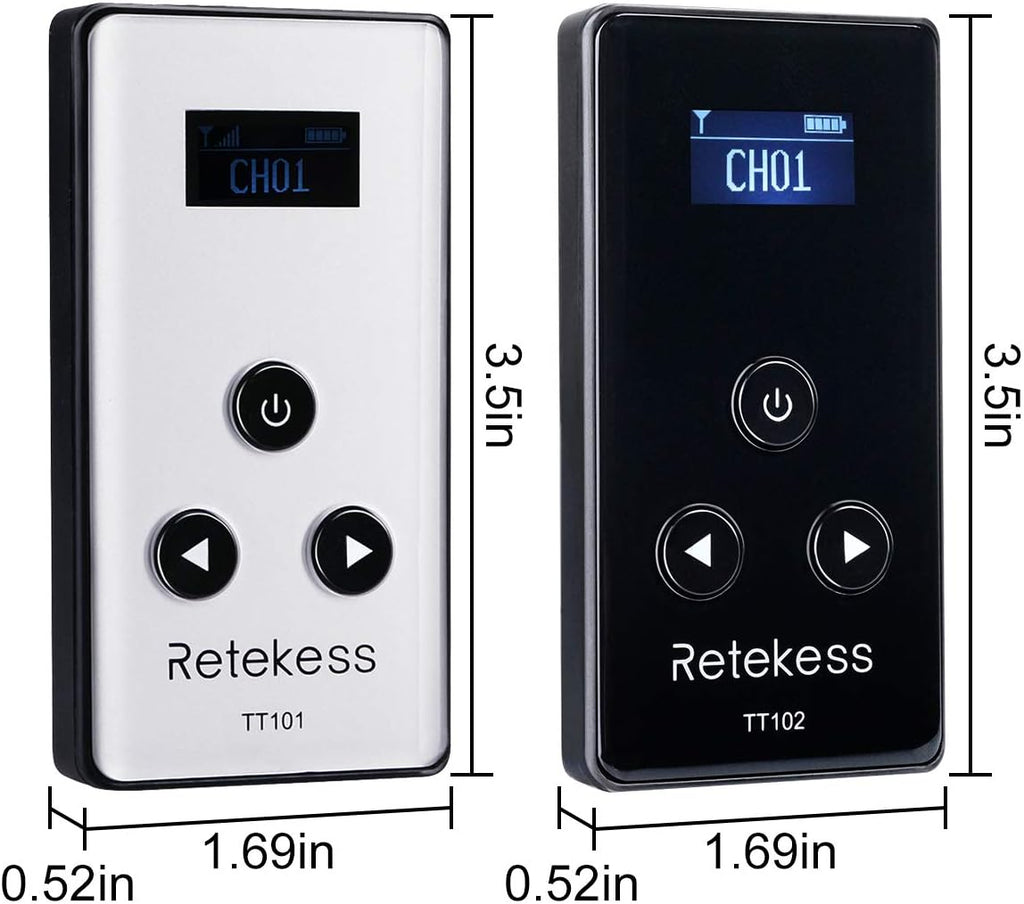 Wireless Tour Guide System with Mute, Multichannel Transmitter and Receivers J83739