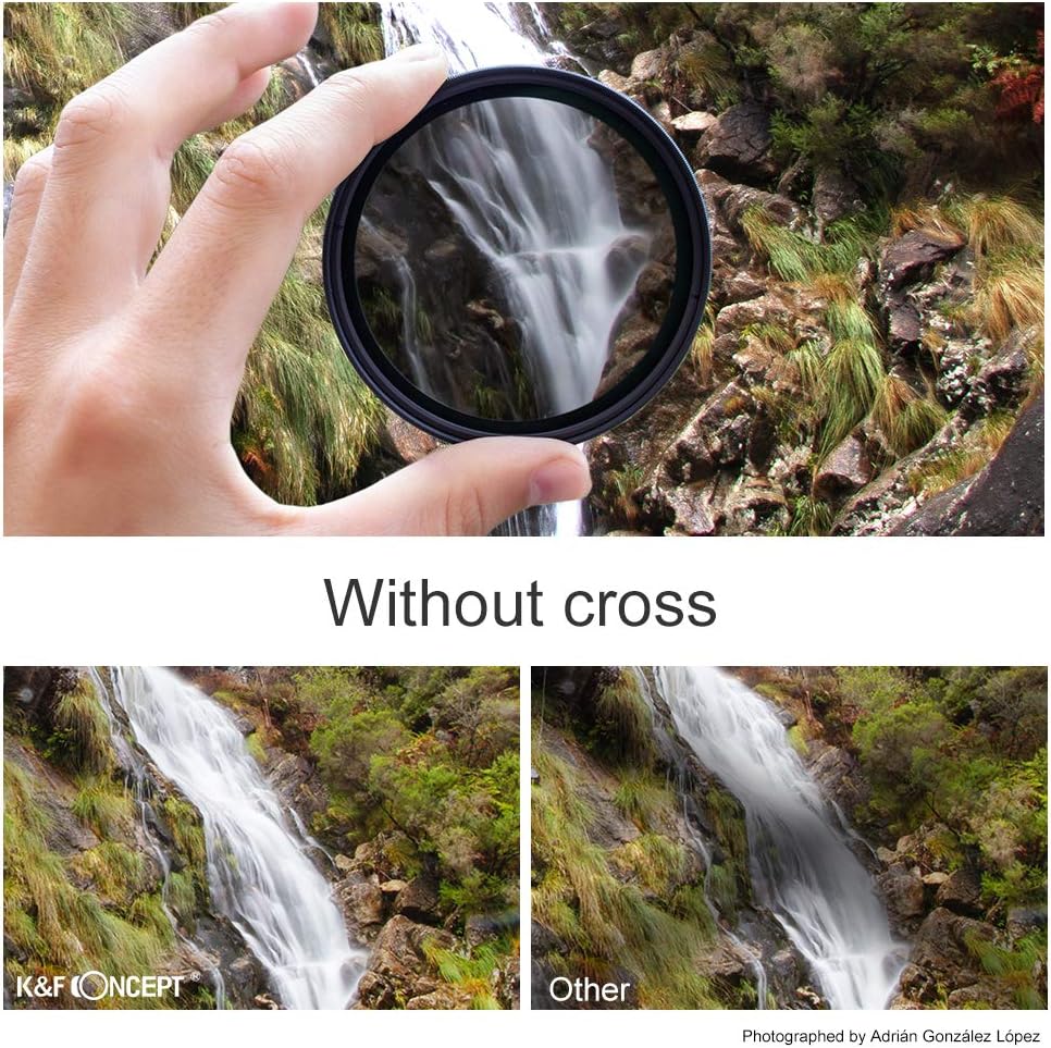 58mm Variable ND Filter ND2-ND32 Camera Lens Filter, 28 Multi-Layer Coatings, Pack of 2 J905