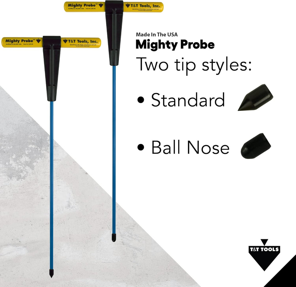 48-Inch Insulated Metal Soil Probe with T-Handle Steel Rod X383