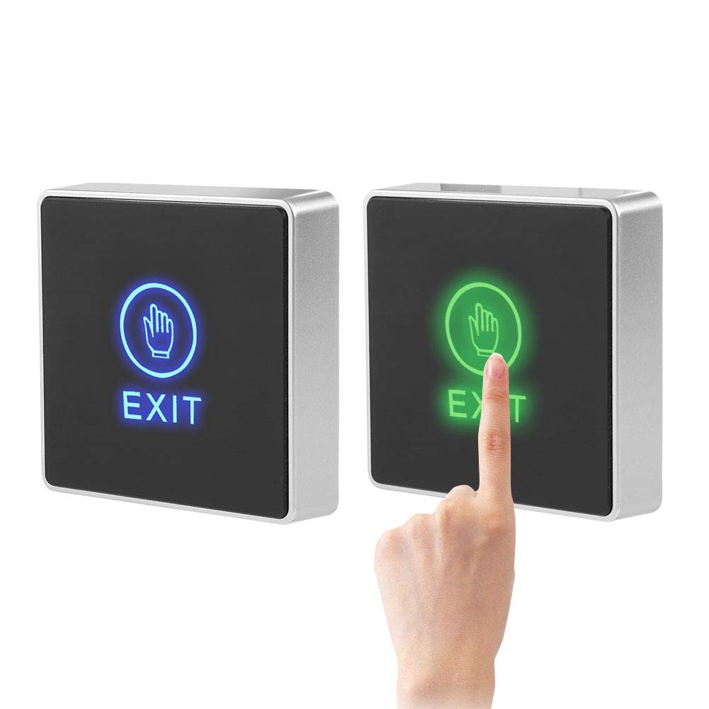 Door Touch Exit Release Button Switch Panel with Blue Indicator Light T92302