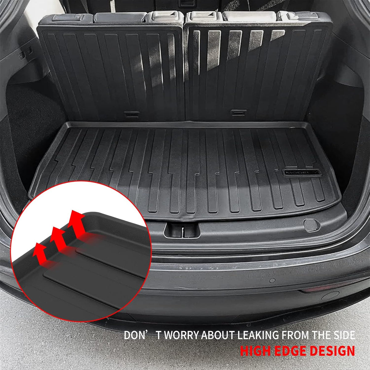 TPE Cargo Mat with Backrest Mats for 7-Seater Tesla Model Y M8568