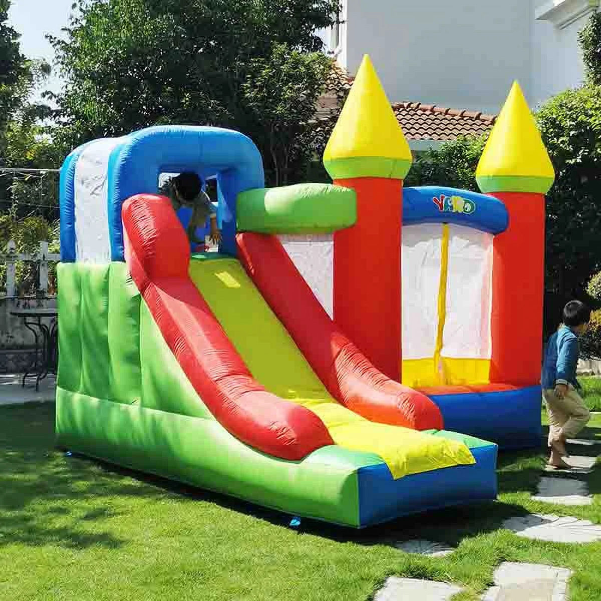 Inflatable Bounce House with Slide and Air Blower W751851