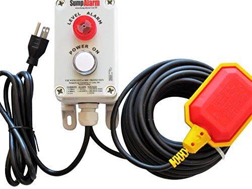 White Sump Alarm with 33ft Cable 220V J84565