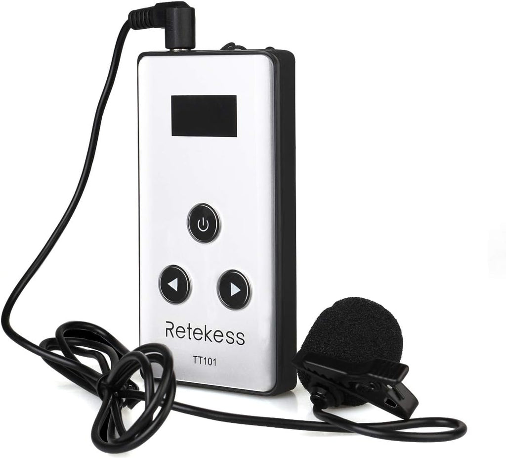 Wireless Tour Guide System with Mute, Multichannel Transmitter and Receivers J83739