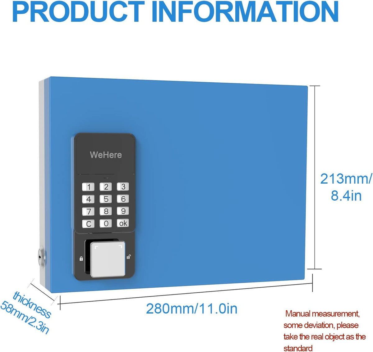 Key Lock Box 16 Keys Metal Wall Mount Digital Combination Lock Box Pack of 2 G566