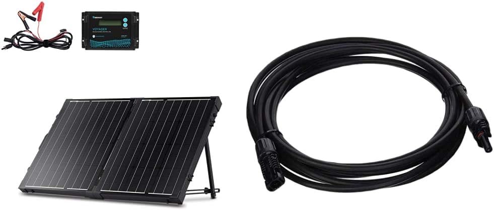 100 Watt 12 Volt Monocrystalline Foldable 2Pcs 50W Solar Panel Suitcase with Waterproof 20A Charger Controller O55050
