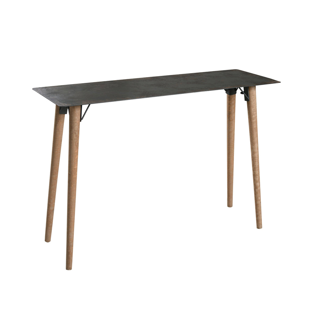 Rust Distressed Wood Console Table G167