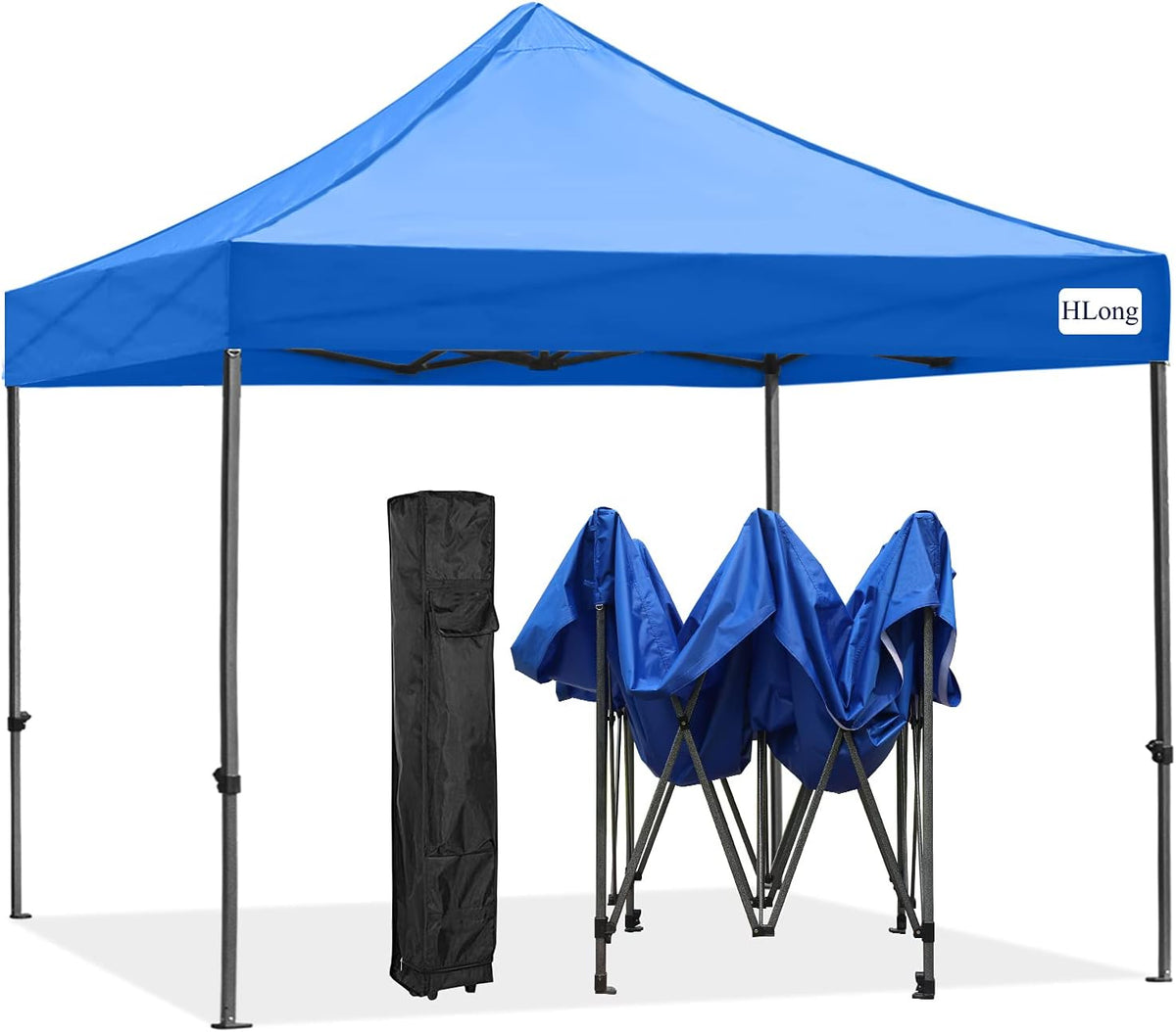 10x10 Black Heavy Duty Commercial Instant Pop Up Canopy Tent with Roller Bag L2205
