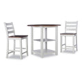 3-Piece Counter Dining Set in White Q34902