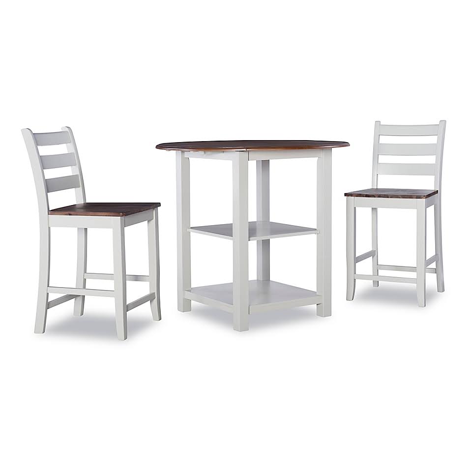 3-Piece Counter Dining Set in White Q34902