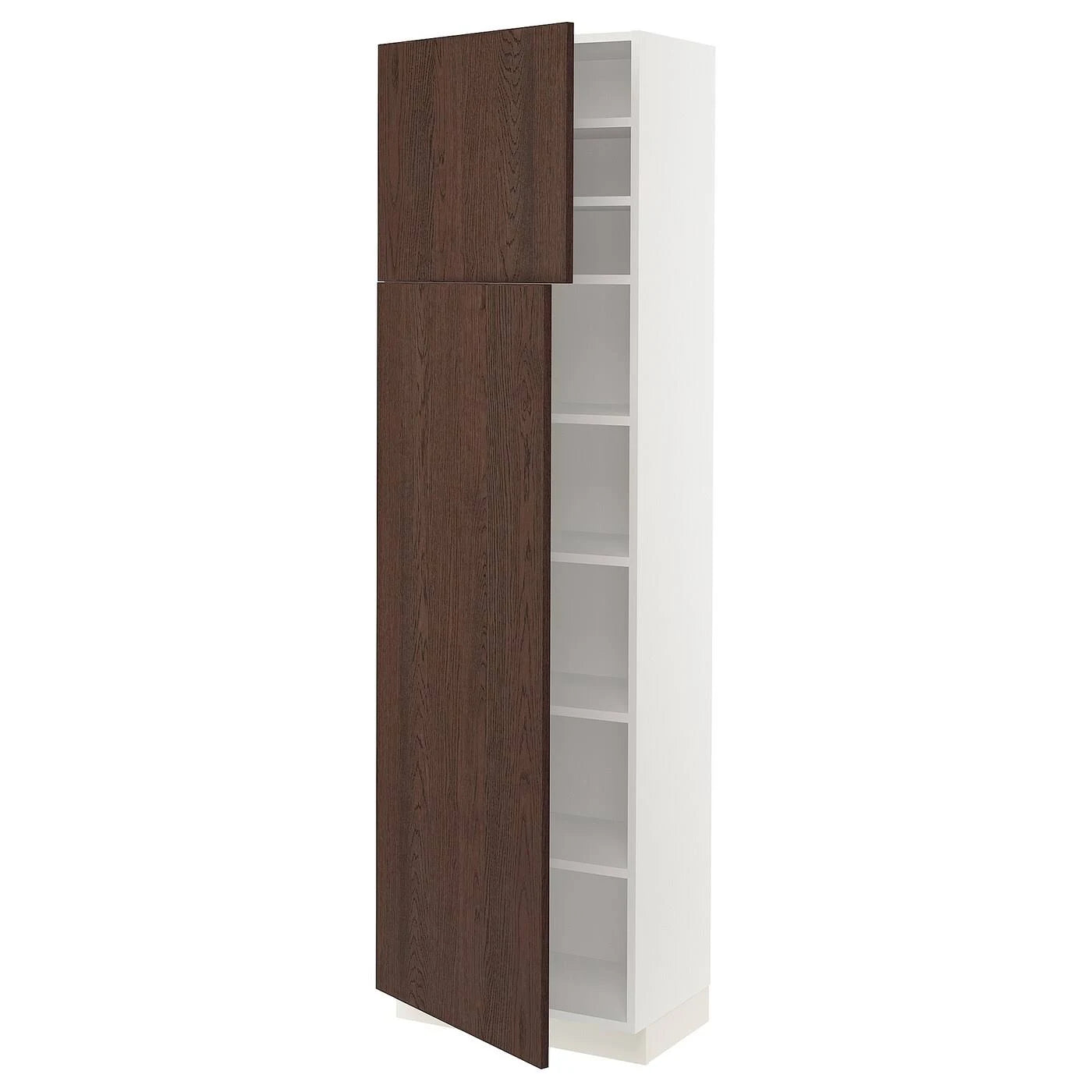 White High Cabinet with Shelves and 2 Doors B733