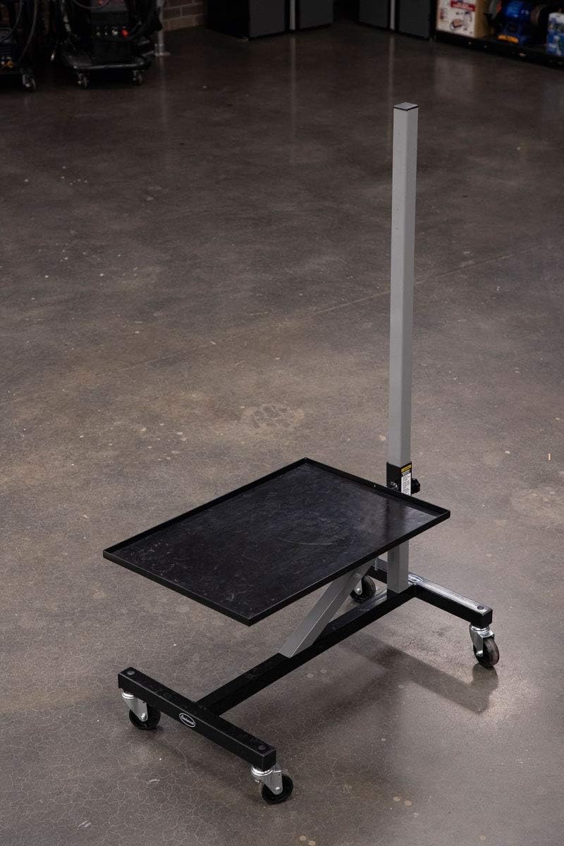 Rolling Shop Tray Tool Cart Steel 100Lb Capacity Adjustable Height E59483