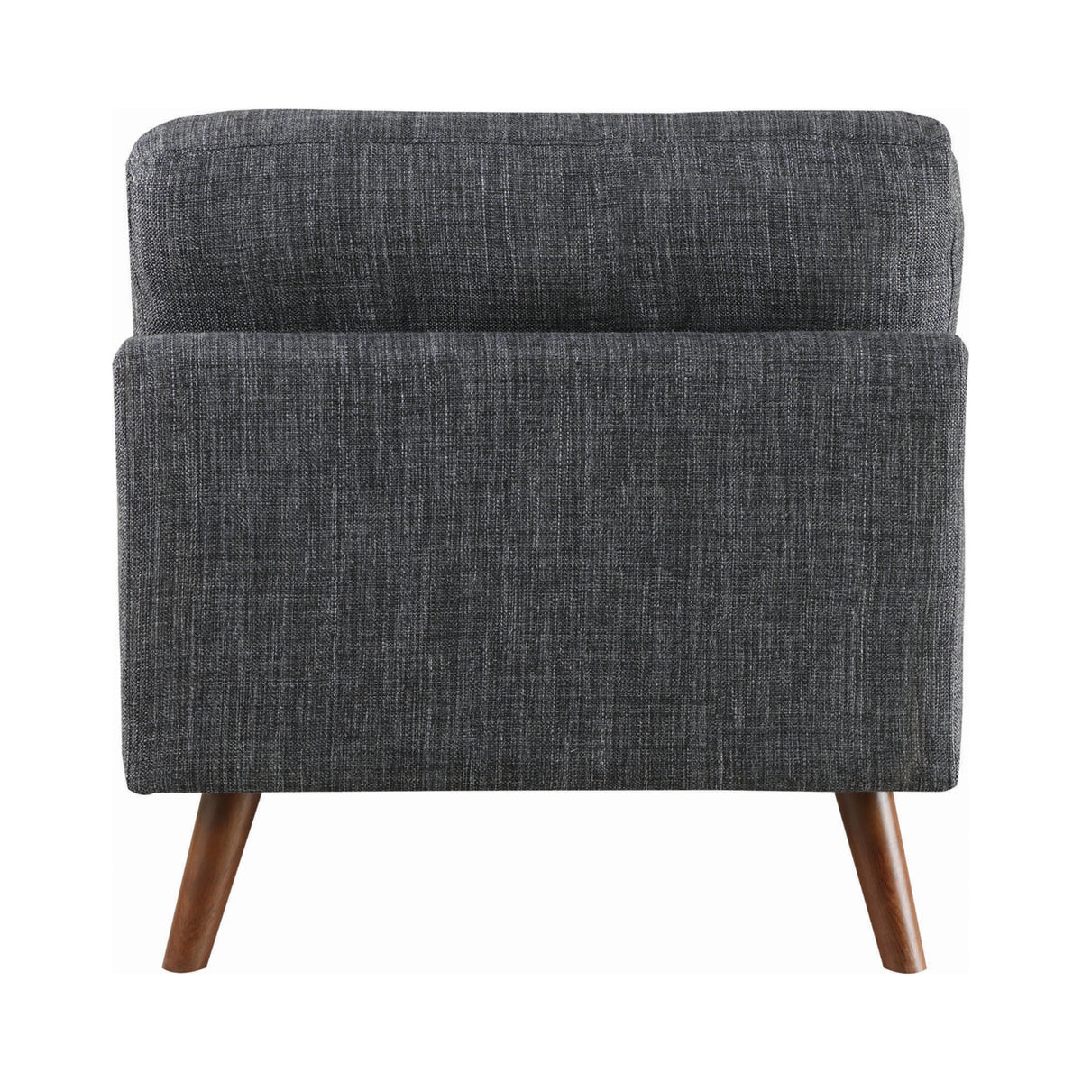 Dark Gray Fabric Armless Chair with Splayed Legs D338285
