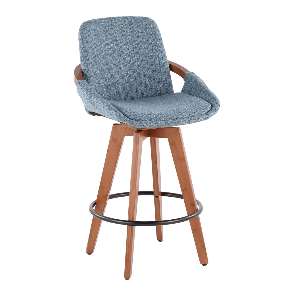 Blue Noise Fabric Counter Stool H5386