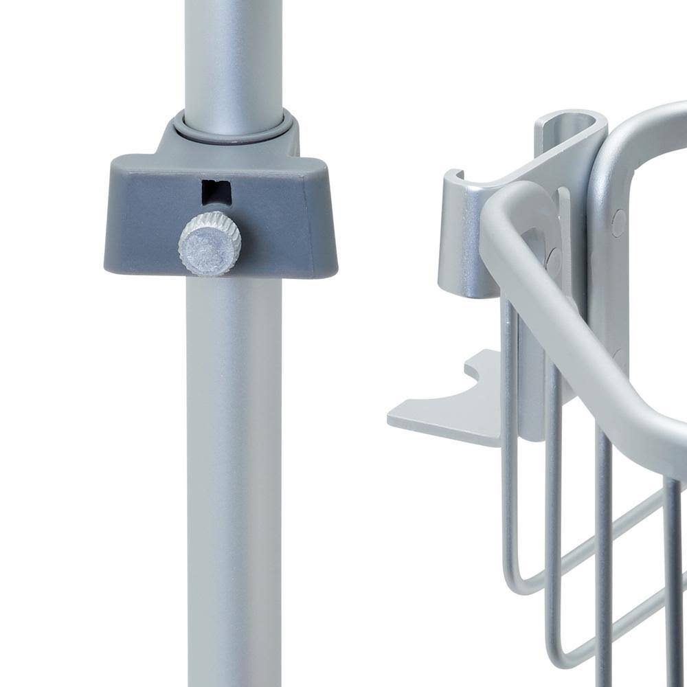 Satin Chrome Aluminum Tension Corner Shower Caddy I3652