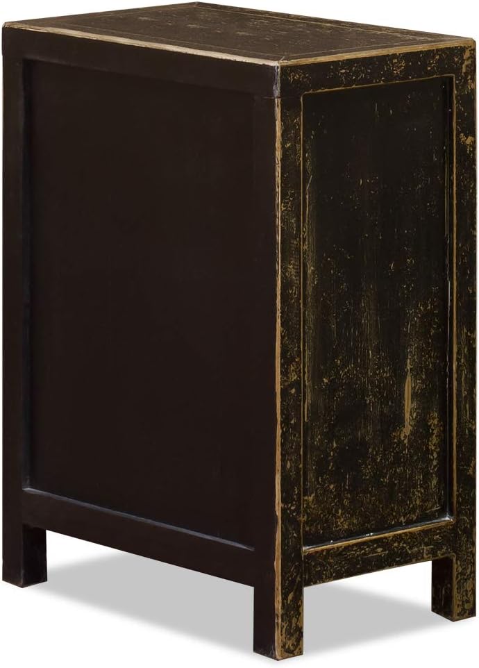 Distressed Red and Black Chinese Cabinet H422
