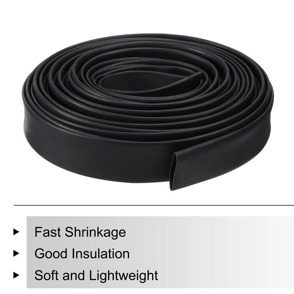 20mm Dia 33ft 4:1 Dual Wall Adhesive Lined Waterproof Heat Shrink Tubing Black F552