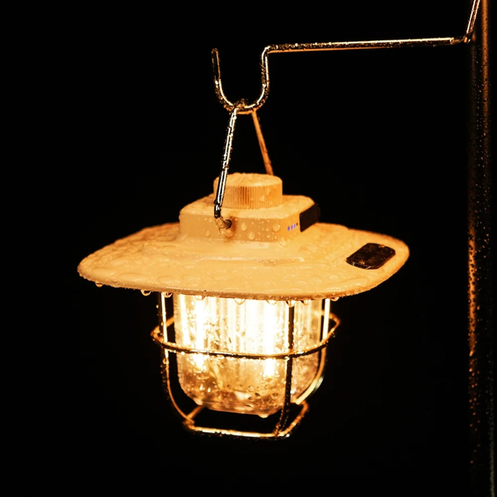 Vintage Camping Lantern Type C Rechargeable P23752