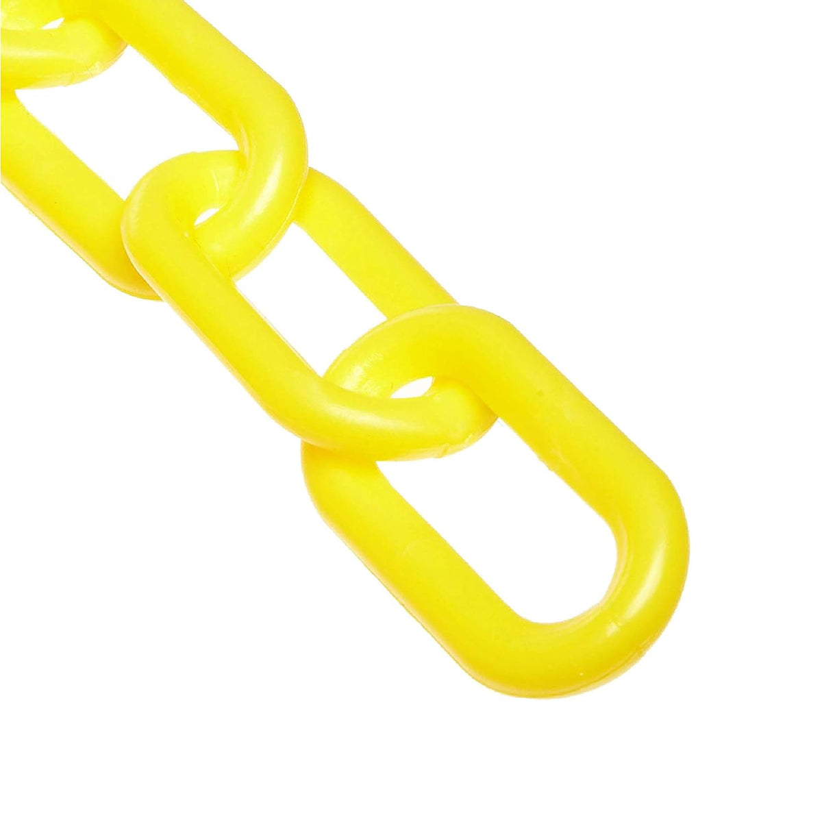Heavy-Duty Plastic Barrier Chain Reel, Yellow, 2-Inch Link Diameter, 100-Foot Length, Pack of 2 T88666