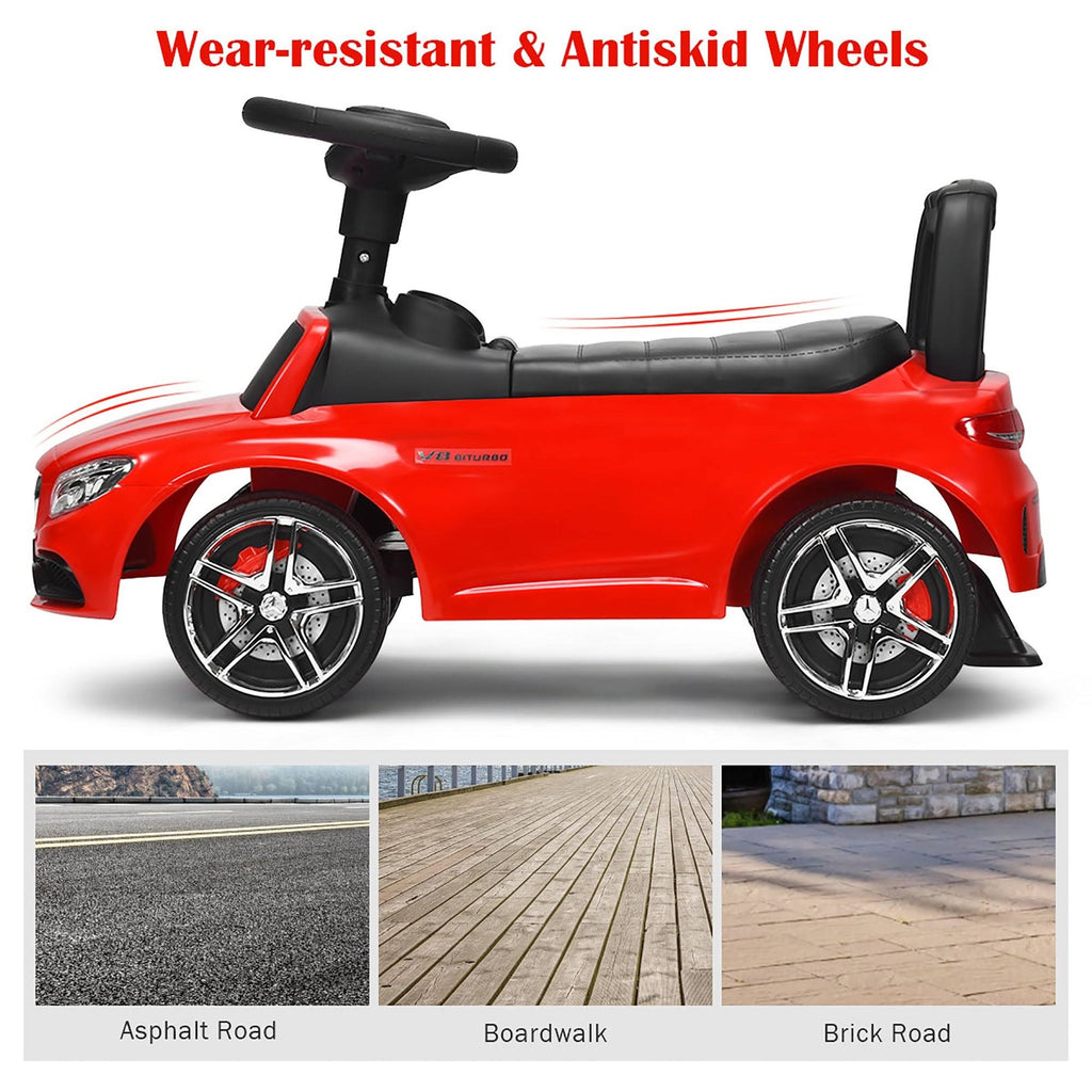 White Kids Ride on Push Car with Music Horn X65077
