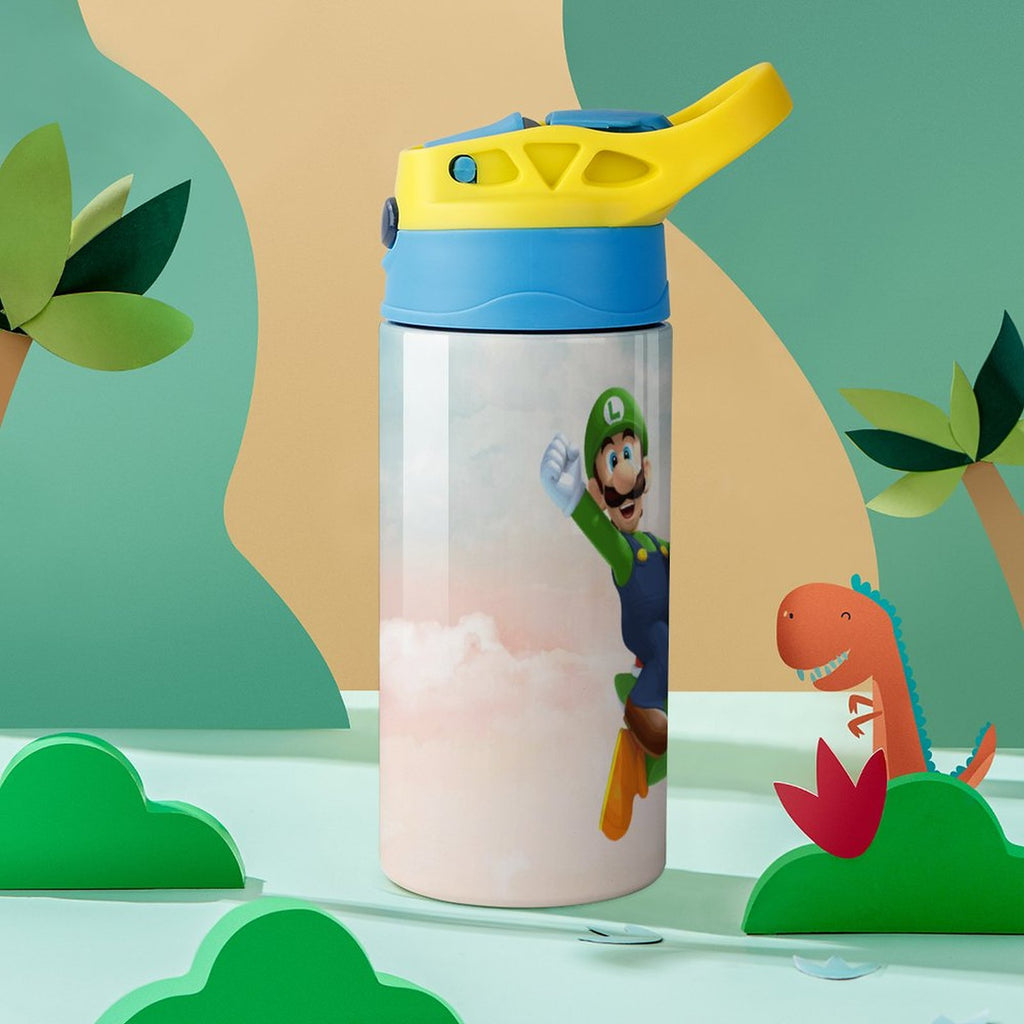 Insulated Water Bottle with Straw Stainless Steel Cup W847