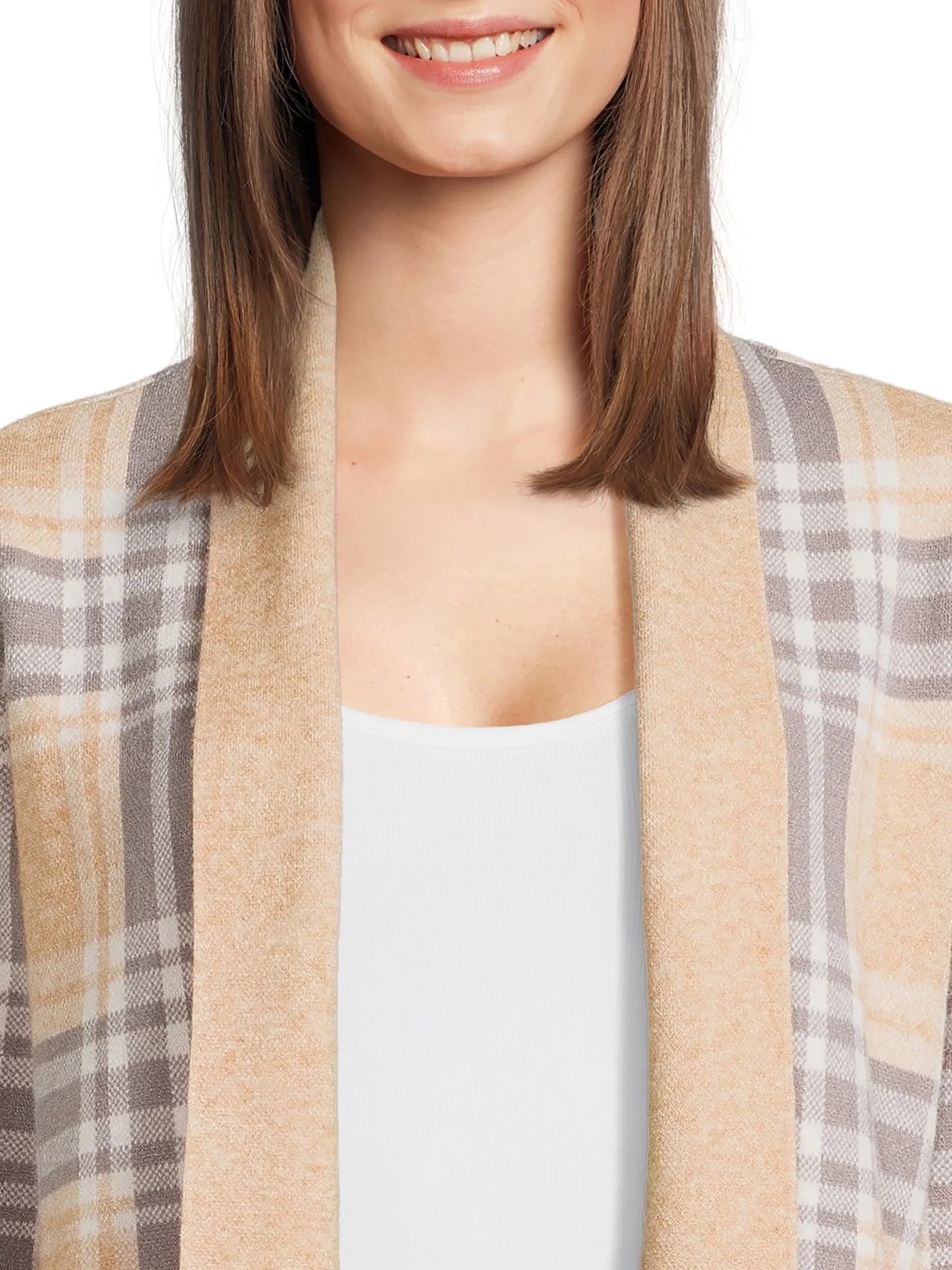 Open Front Cardigan Sweater with Long Sleeves M997038