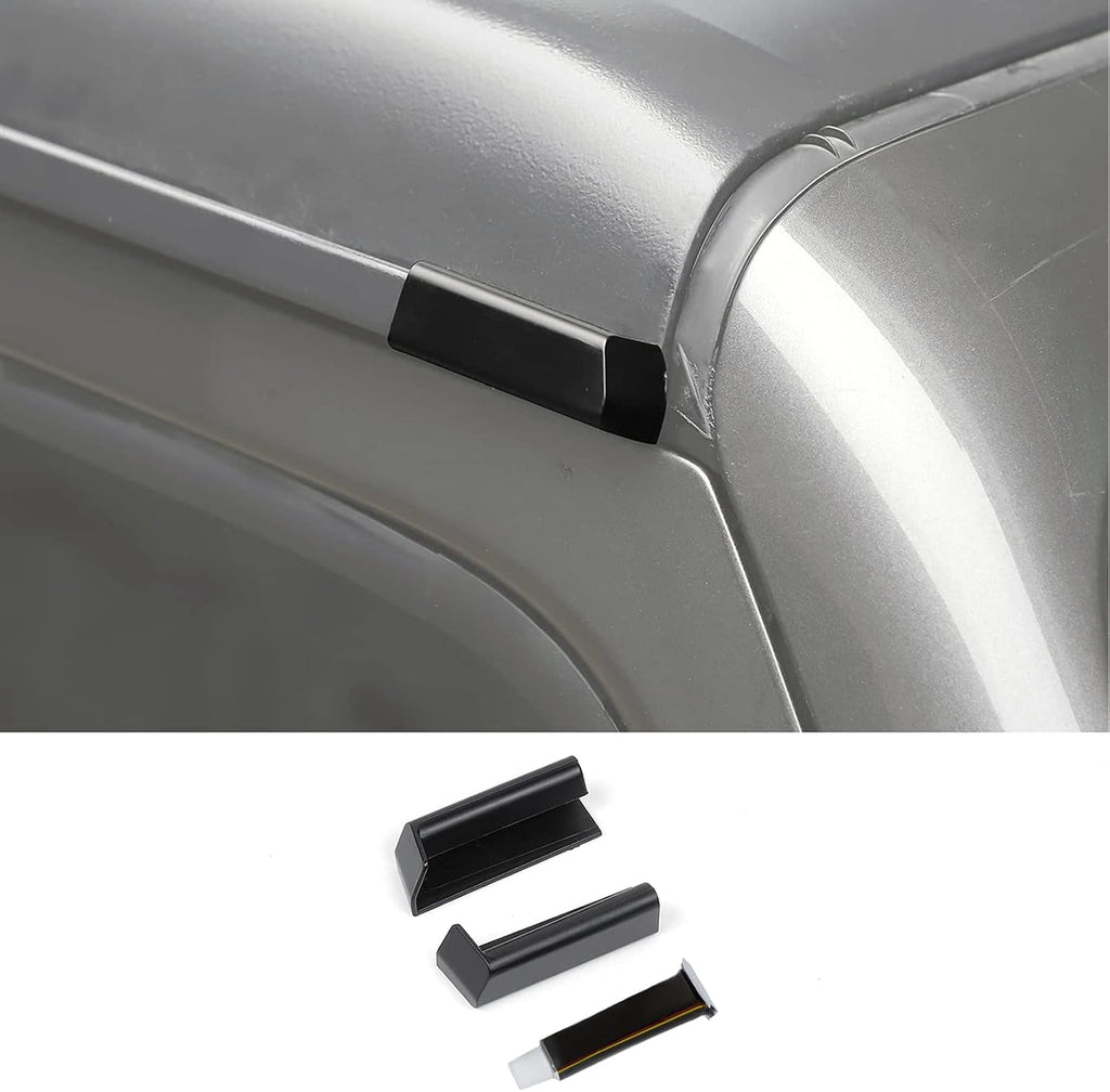 Black ABS Rain Gutter Deflector for Jeep Wrangler JL JLU & Gladiator JT, 1 Pair C229