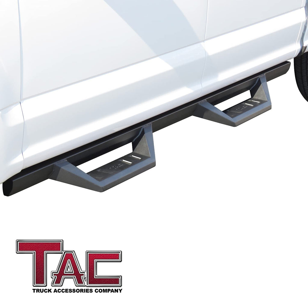 Black Fine Texture Truck Running Boards 2pcs M443
