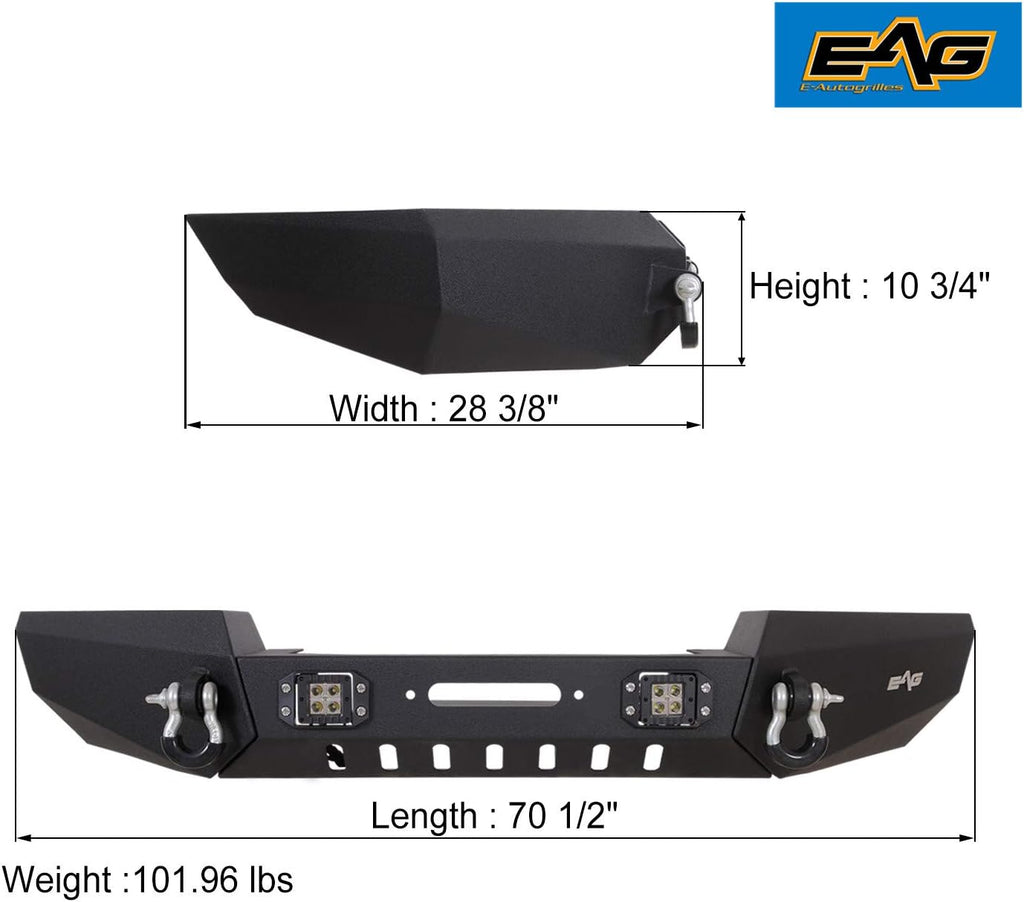 Assembled Front Bumper with LED lights U780844