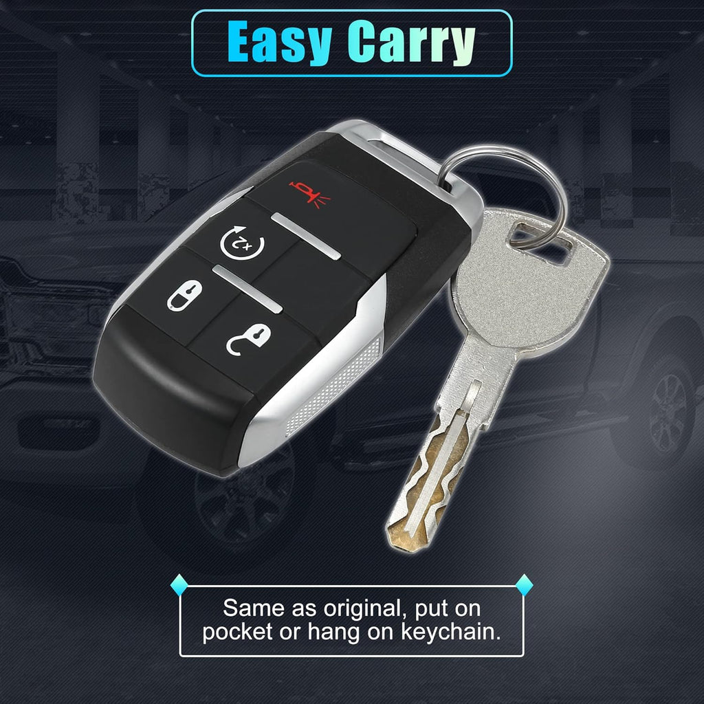 Replacement Keyless Entry Remote Car Key Fob 4 Buttons Pack of 2 N64097